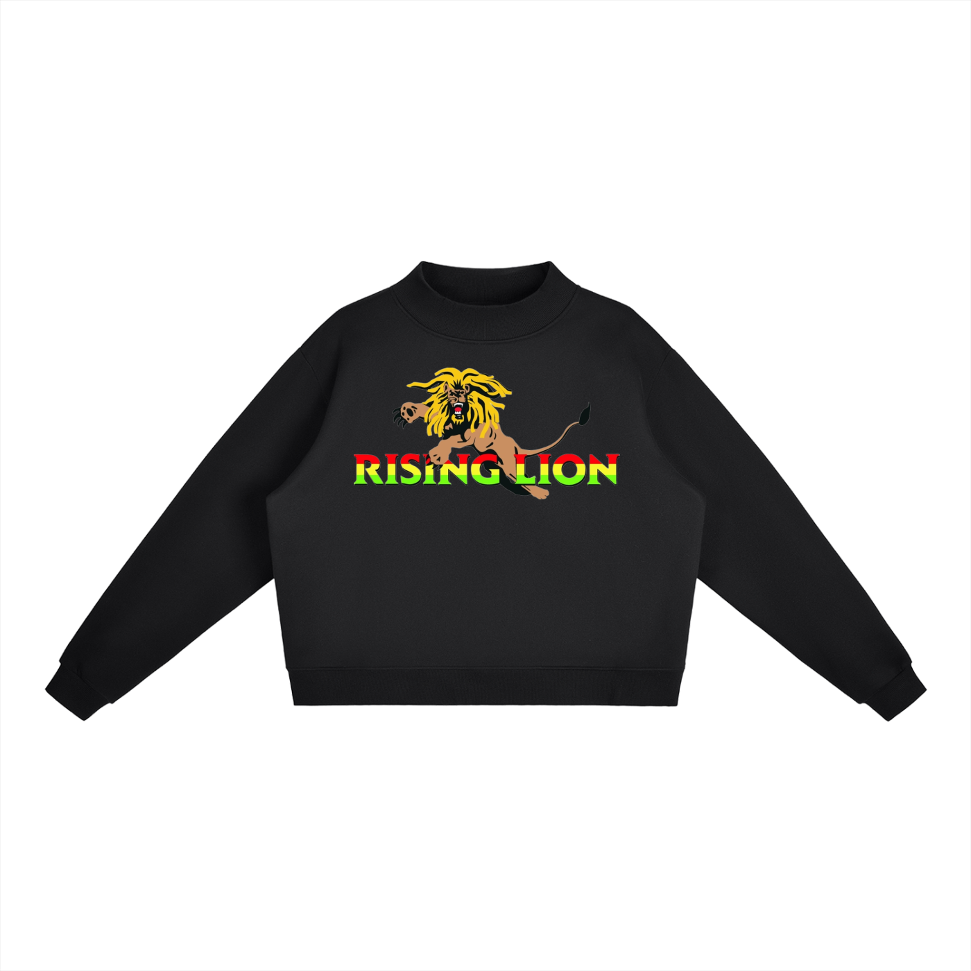 Essential Fleece Mock-Neck Crew Sweatshirt