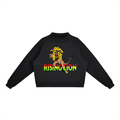 Essential Fleece Mock-Neck Crew Sweatshirt