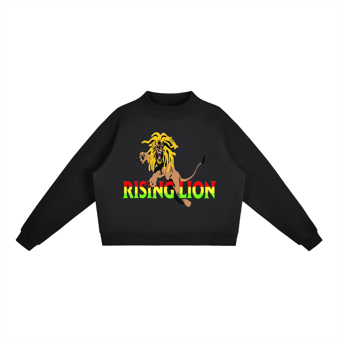 Essential Fleece Mock-Neck Crew Sweatshirt