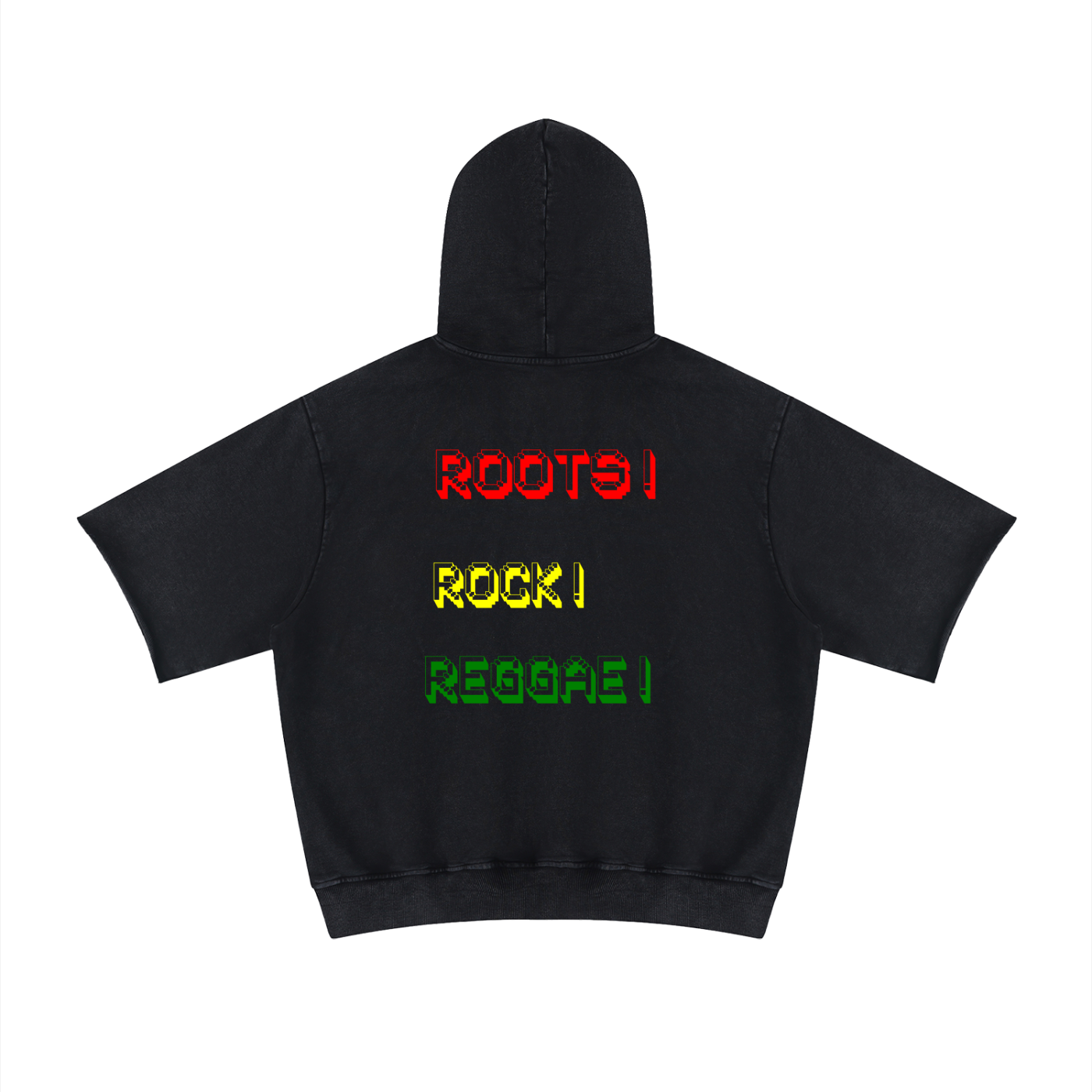 Unisex Mineral Wash Short Sleeve Hoodie